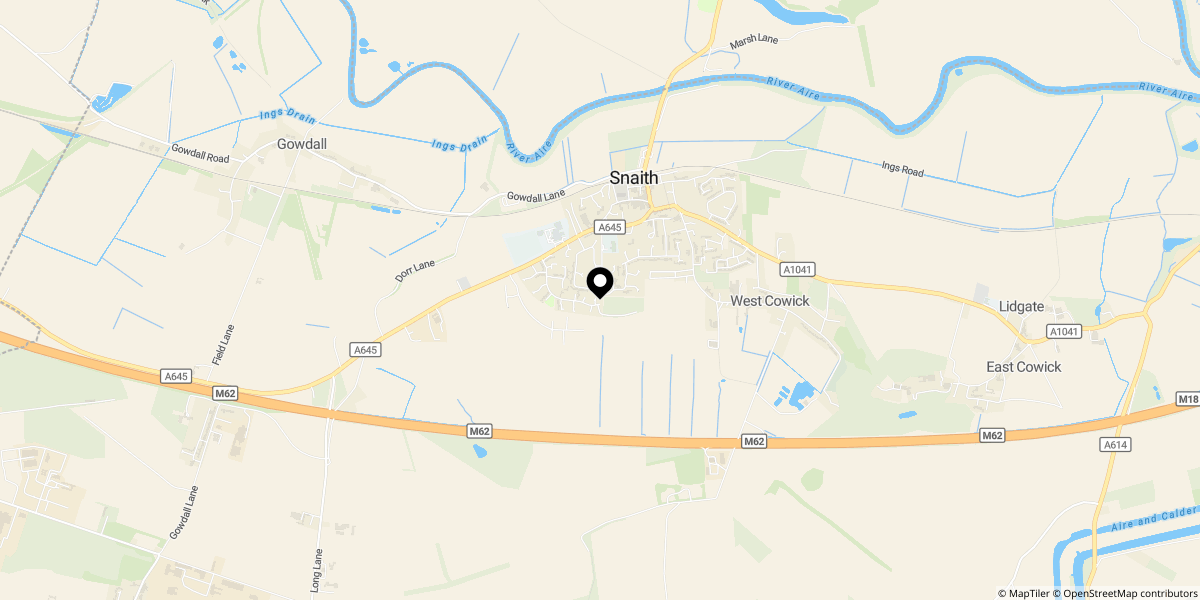 Approximate location of Punton Walk, Snaith, Goole, DN14 9TB