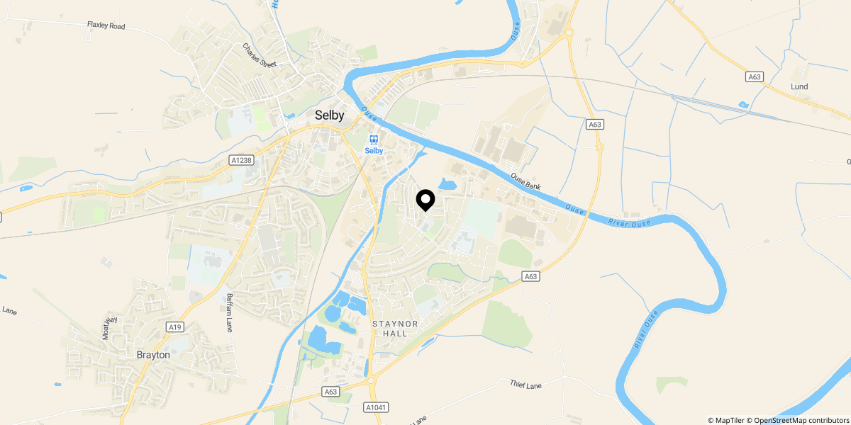 Approximate location of Petre Avenue, Selby, YO8 8DJ