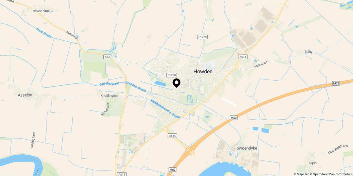 Approximate location of Pinfold Street, Howden, Goole, DN14 7DD