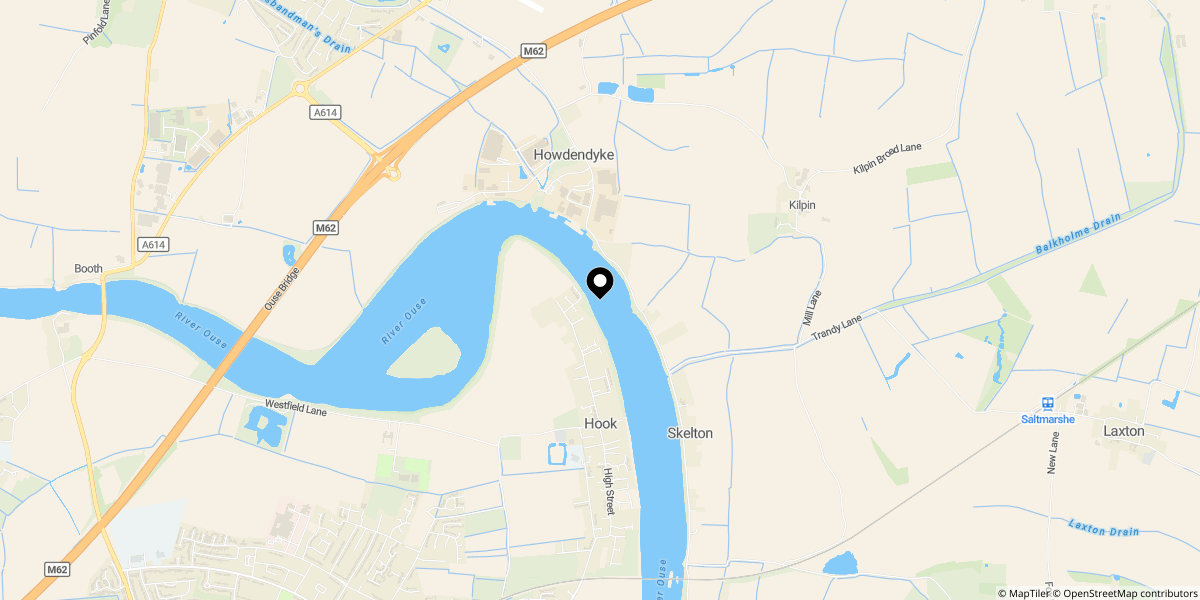 Approximate location of Hudscroft Drive, Hook, DN14 5AG
