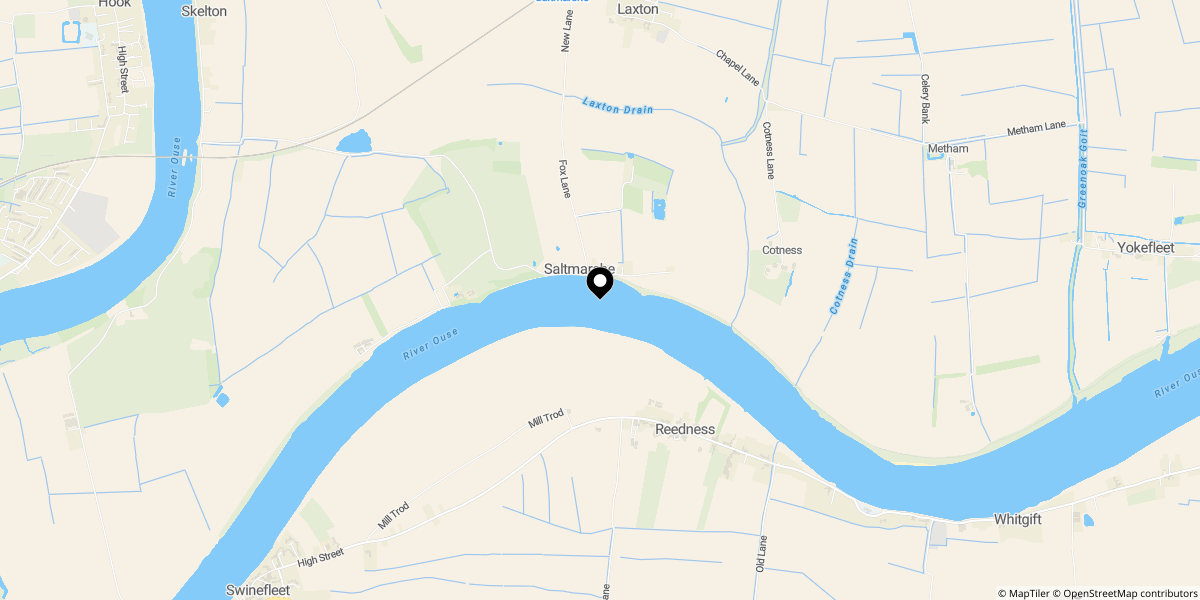 Approximate location of Main Street, Saltmarshe, Goole, DN14 7RY