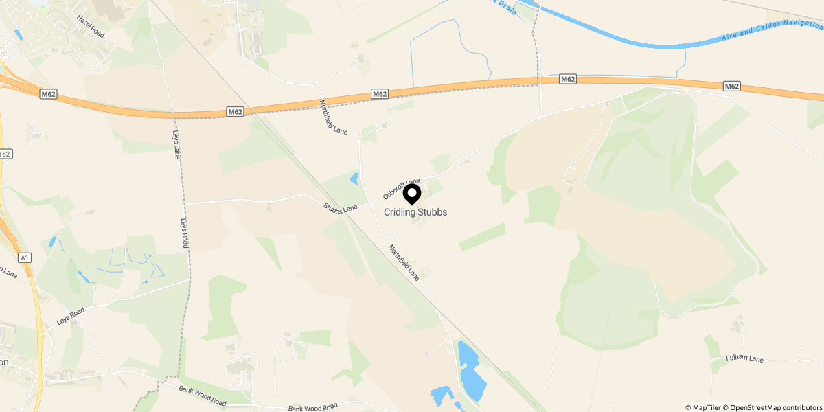 Approximate location of Cobcroft Lane, Cridling Stubbs, WF11 0AZ