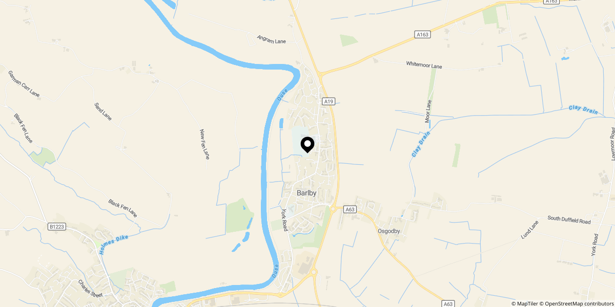 Approximate location of The Laurels, Barlby, Selby, YO8 5LW